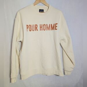 Boohoo Man Sz L Pour Homme Cream Crewneck Sweatshirt Very Soft